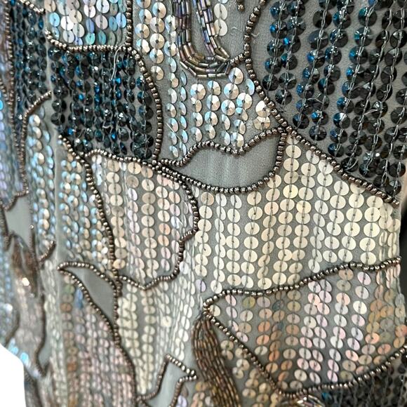 ASOS Curve Cocktail Dress 1X Homecoming Dress 18 Semi Formal Sequin 20s Flapper - Picture 6 of 17